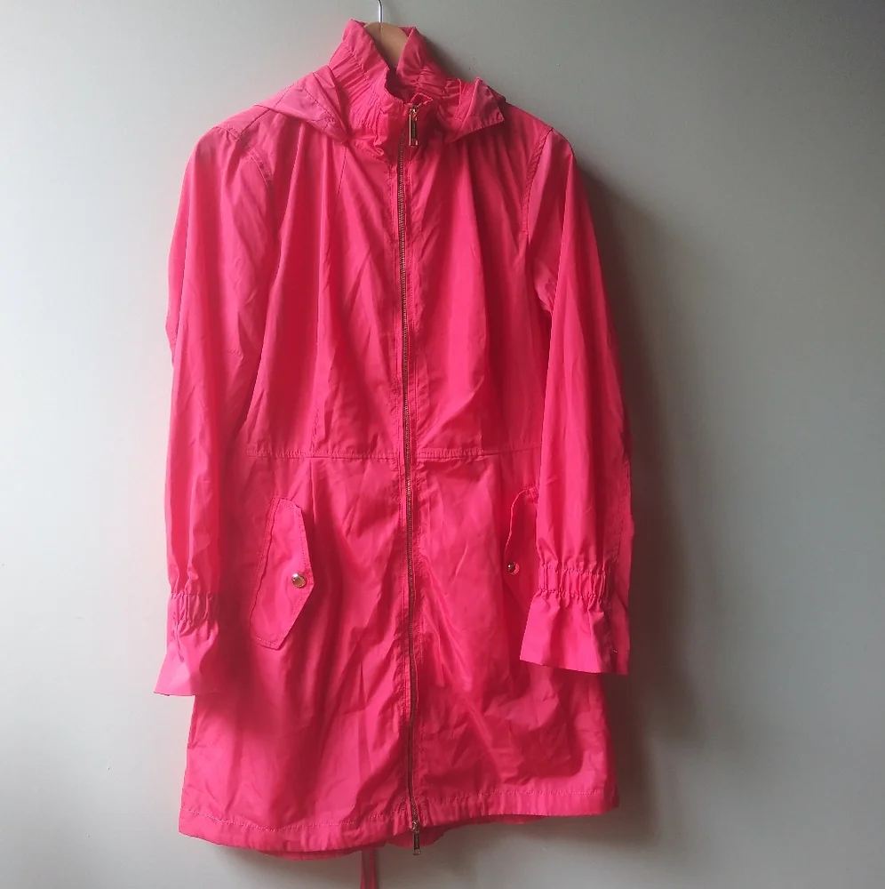 🌸 Michael Kors Spring parka with hood sz S EUC - Picture 1 of 12
